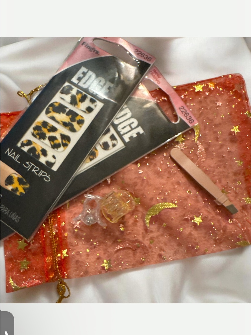 edge Leopard Nail Strips - Gold, Black, White